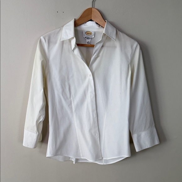 Talbots Ivory Button-Down Shirt - Picture 1 of 2